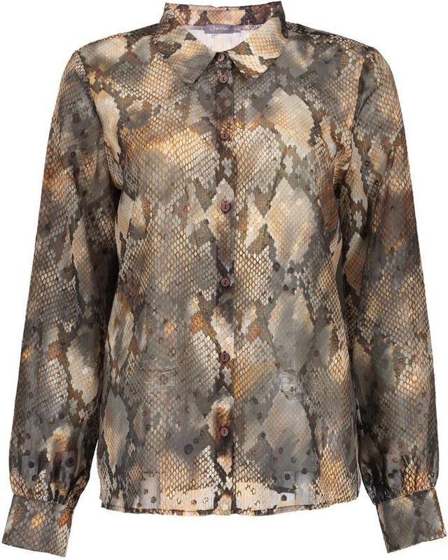 Geisha - 53634-20 - Blouse - Slangenprint - Grey/Brown