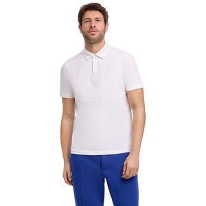 FALKE Basic Apparel Patched zacht huidvriendelijk katoen polo shirt heren wit - maat L