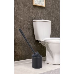 Siliconen Toiletborstel - WC Toiletborstel - Toiletborstel Met Houder - Toiletborstelhouder - Toiletborstel Zwart