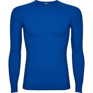 Kobalt Blauw thermisch sportshirt met raglanmouwen naadloos model Prime maat 3XS-2XS