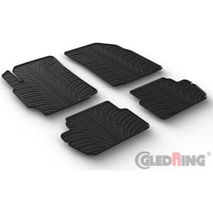 Gledring Rubbermatten passend voor Chevrolet Spark 2010- (T profiel 4-delig)
