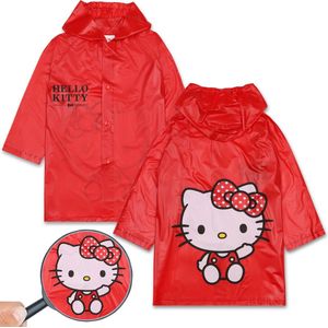Hello Kitty Rode meisjes regenjas met capuchon, cape voor meisjes