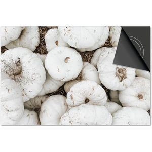 Inductie beschermer 65x52 - afdekplaat inductie mat - Dietrix Kookplaat beschermer - Base - Herfst - Witte kalebassen