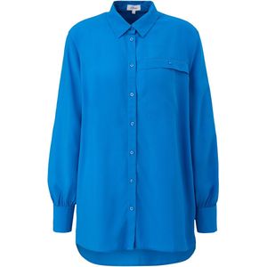 s.Oliver - Blouse - Koningsblauw - Klassieke Blouse - Lange Mouw