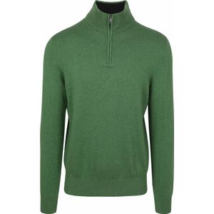 Steppin' Out Half-Zip Trui Cotton Cashmere Groen - Maat S - Heren - Pullovers