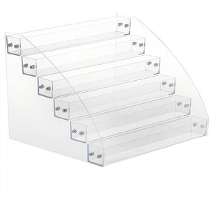 Duurzame acryl Nagellakrek met heldere make-up displaystandaard - organizer houder voor 6 soorten - 1 stuk (6 lagen)