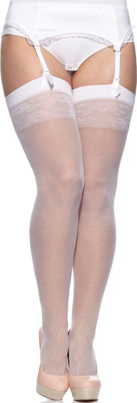 Merry Style Dames Hold-Up Kousen - 20 Denier - licht glanzend - elastisch - Polyamide - MS-GB-167 - Wit - XL-XXL