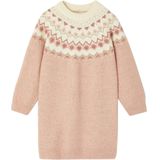 Vertbaudet - Jacquard - Gebreide Meisjesjurk - Zacht - Lange Mouwen