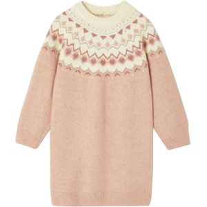 Vertbaudet - Jacquard - Gebreide Meisjesjurk - Zacht - Lange Mouwen