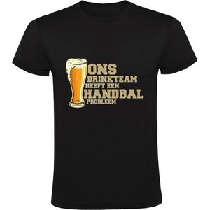 Handbal drinkteam Heren T-shirt | sport | bier | drank | zuipen | teamsport | kroeg | Zwart