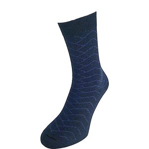 Bonnie Doon Katoenen Dames Sock met subtiel Glitter van zachte Lurex in vlecht patroon Donker Blauw maat 36/42 - blauwe sokken - ton sur ton glitter - feestelijk - chique - casual - gladde teennaad - Katoen - Comfortabel - Dark Blue - BP251101