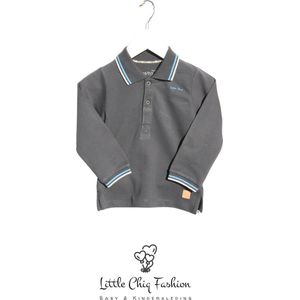 Little Chiq Baby Polo – Grijs – Comfortabel & Stijlvol – 0-24 Mnd