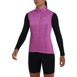 TCA Dames Excel Runner Lichtgewicht Thermische Hardloop Gilet Bodywarmer met Ritszakken - Roze, L