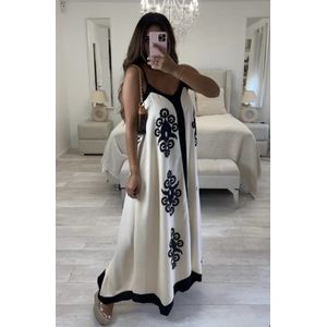 Maxi jurk, fantasieprint, one size