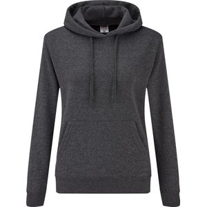 Fruit Of The Loom Vrouwen Dames Fit Sweatshirt Met Capuchon / Hoodie (Donker Heather)