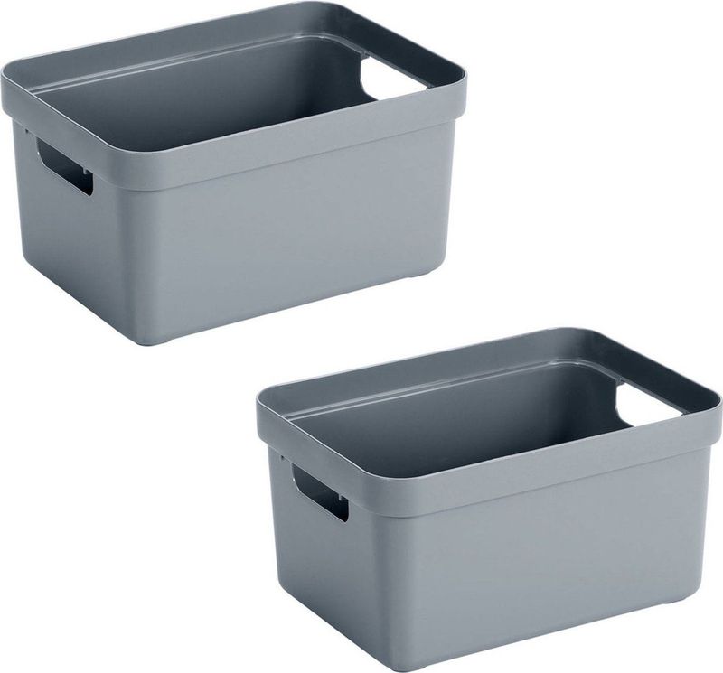 Opbergmand - Grijs - Stof - 30x30x30 cm