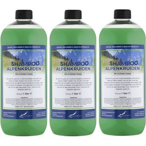 Shampoo Alpenkruiden - 1 liter (transparant) - 3 Stuks - Voordeelverpakking - Haarverzorging