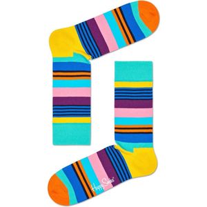 Happy Socks Multi Stripe Sokken, Turquoise - Maat 36-40