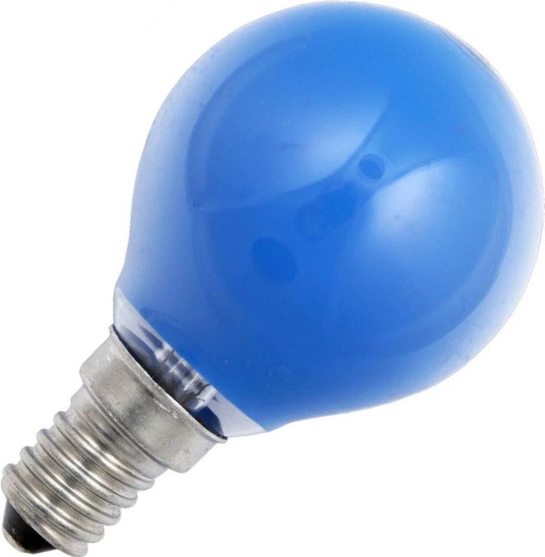 Schiefer - E14 Kogel Gloeilamp - Blauw - 15W - Dimbaar - 10lm - 220V/240V