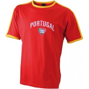 Rood t-shirt voetbal Portugal L