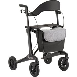 MultiMotion - Carbon rollator maat L - 5,5 kg - Softwielen - Zwart