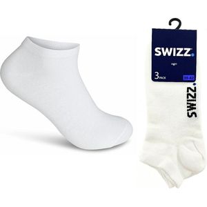 Swizz Sneakersokken 6 paar - Wit - Maat 39/42