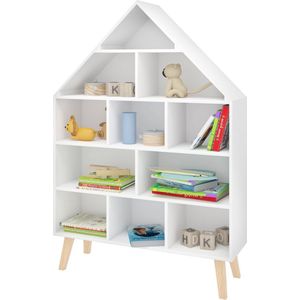 Kamyra® Boekenkast voor Kinderen – Opbergkast/Kast/Kinderkamerkast – Voor jongens & meisjes – Hout/MDF – 116 cm hoog