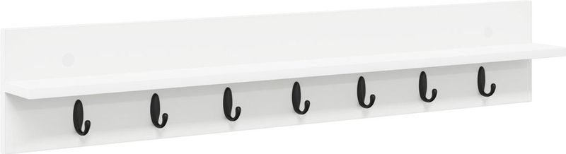 vidaXL - Wandgemonteerde Kapstok - Wit - Bewerkt Hout - 100 x 10.5 x 18 cm