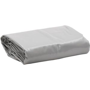The Living Store Dekzeil 600 g/m² Ø 2,2 m grijs - Afdekzeil - Canvas - Waterdicht - Uv Bestendig - Schimmelwerend