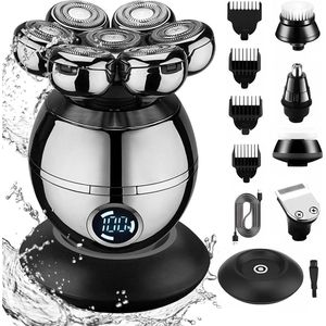 ARAMO® - Scheerapparaat Mannen 6-in-1 - Scheerapparaat met Trimmer - Kaal Hoofd - Baard-Neus/Oor