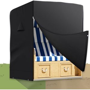 Beschermhoes voor de winterstoel van stevig 600D Oxford-weefsel, afdekking voor tuinmeubelen, waterdicht en uv-bestendig, 135 cm breed