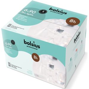 540 stuks Bolsius professional witte 8-uurs waxinelichtjes in Horeca zak