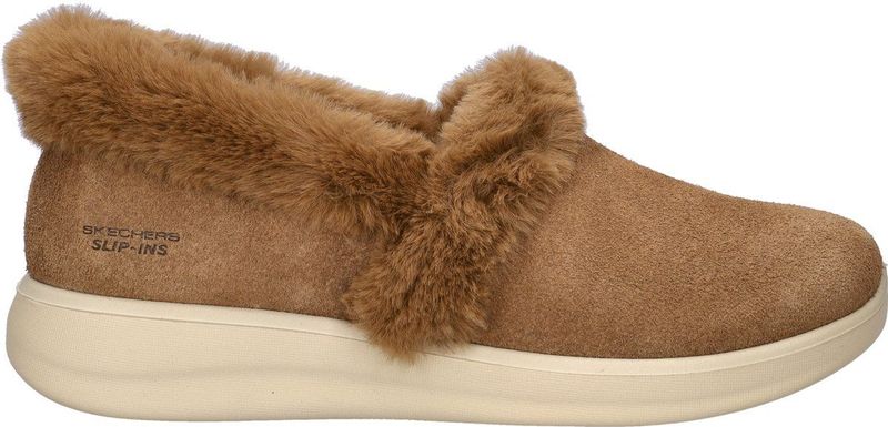 Skechers Hands Free Slip-Ins Cozy Escape dames pantoffels - Cognac - Maat 36