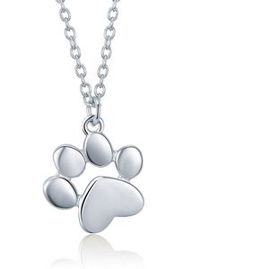 Lumici® | Dog Paw Necklace - Hondenpootje Ketting - Honden - Dieren - Buiten - Dog - Animal - Viervoeter - Beste Vriend - Lente - Zomer - Cadeau Voor Vrouwen - Moederdag Cadeau - Valentijn - Liefde - Verrassing - Zilver