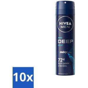 NIVEA MEN - Deospray - Deep Beat - 150 ml - Bulkverpakking - 10 stuks
