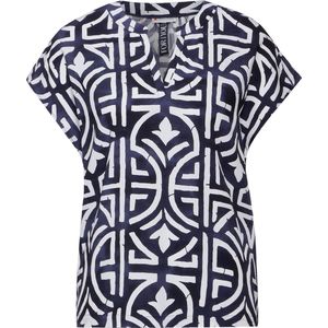 Street One - QR Shirtblouse - Blouse - Deep Blue - Viscosestof