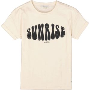 GARCIA - Dames T-shirt - Wit - Korte Mouw - Tekst Print