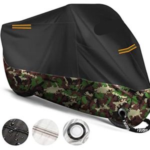 OxyFlowzy® - Motorhoes Waterdicht Buiten - Scooterhoes Waterdicht - Zwart/Camouflage