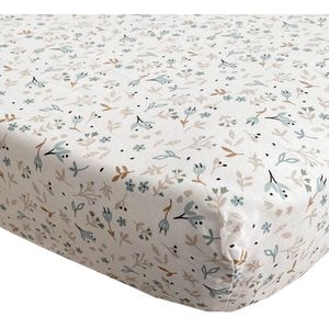 BINK Bedding Blossom – Hoeslaken – 100% Katoen – Bloemenprint – 40x80 cm