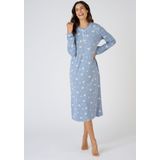 Nachthemd Thermolactyl DAMART. Polyester materiaal. Maten S. Blauw kleur