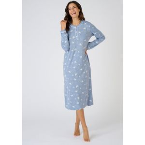 Nachthemd Thermolactyl DAMART. Polyester materiaal. Maten S. Blauw kleur