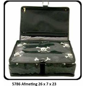 Vagabond-Combi-Hang-up-Toilettas-Deluxe Holdall ""Jolly Roger"" 5786-afmeting 26 x 7 x 23 cm.