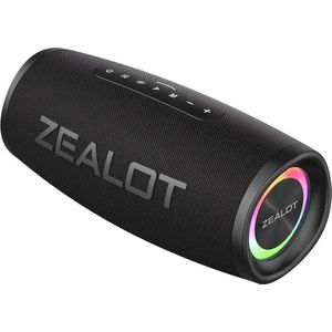 Zealot S56 Bluetooth Speaker - RGB - Uitstekende Bass - Waterdicht - 3D Surround sound - Speaker - Muziek - Luidspreker - Draadloos - Outdoor - Zwart - 40W