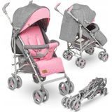 Lionelo Irma - Buggy - Wandelwagen- Lichte 7kg - tot 15 kg - Geveerde wielen - 360° - tot 5 jaar - Opbergmand - Verstelbare handgreep - Snel inklapsysteem - Compact formaat