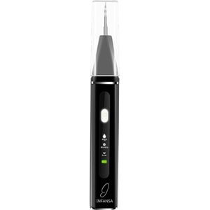 Infansa DeepWave Sonische Tandsteen Verwijderaar - Elektrische Tandplak Verwijderaar met Spiegel - Tanden Polijsten Apparaat - Tandarts Setje - Tooth Polisher - Tandsteenverwijderaars - Tandsteenhaak - Zwart