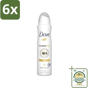 Dove - Deodorant - Invisible Dry - Onzichtbare bescherming - 250 ml - Voordeelverpakking - 6 stuks - Onzichtbare deodorant - Deodorant zonder strepen