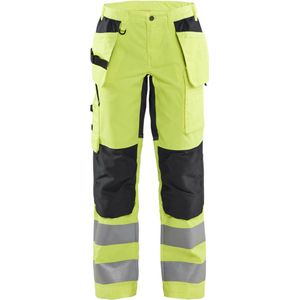 Blaklader Dames werkbroek High Vis met stretch 7163-1811 - High Vis Geel/Zwart - C34