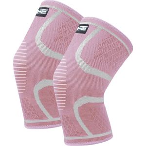 U Fit One 2 Stuks Knie Brace - Knee Sleeves - Kniebeschermers - Knieband - Knee Support & Bandage - Sportbrace - Maat M - Roze