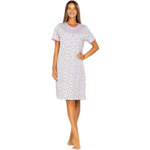 Comtessa Nachthemd 'Pink Butterfly Dots' - Dames Nachtmode - Korte Mouw - Roze - Maat 52