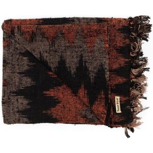 Safaary - Bazar Bizar plaid Zwart Oranje - 130x170 CM